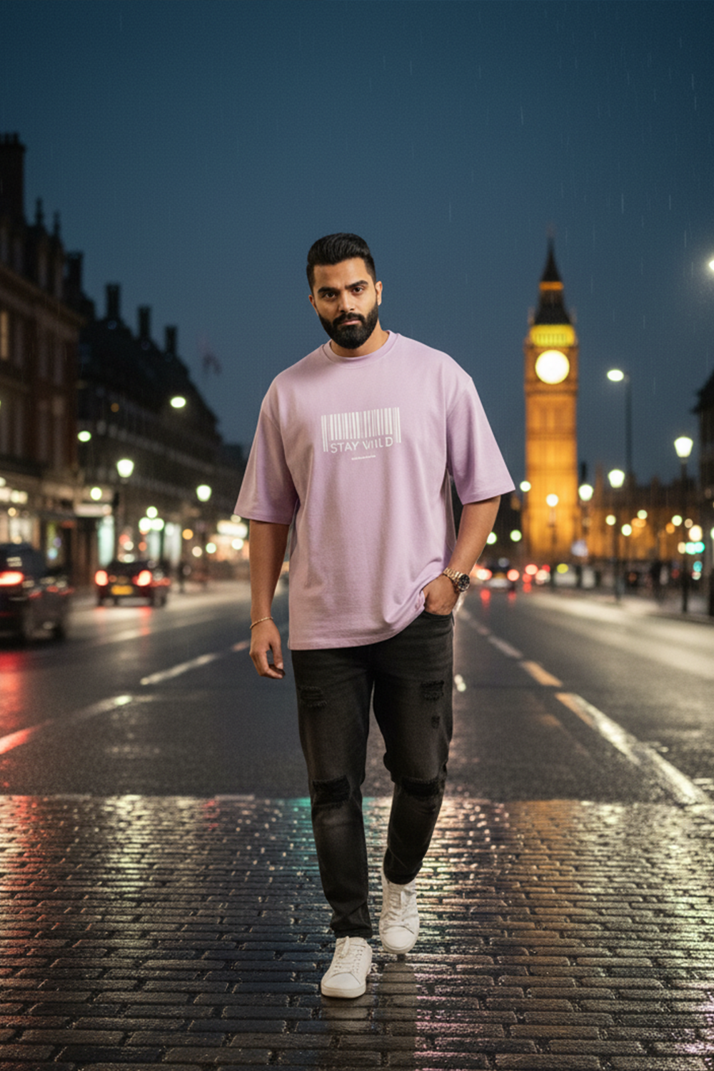 Stay Wild Streetwear Oversized Tee