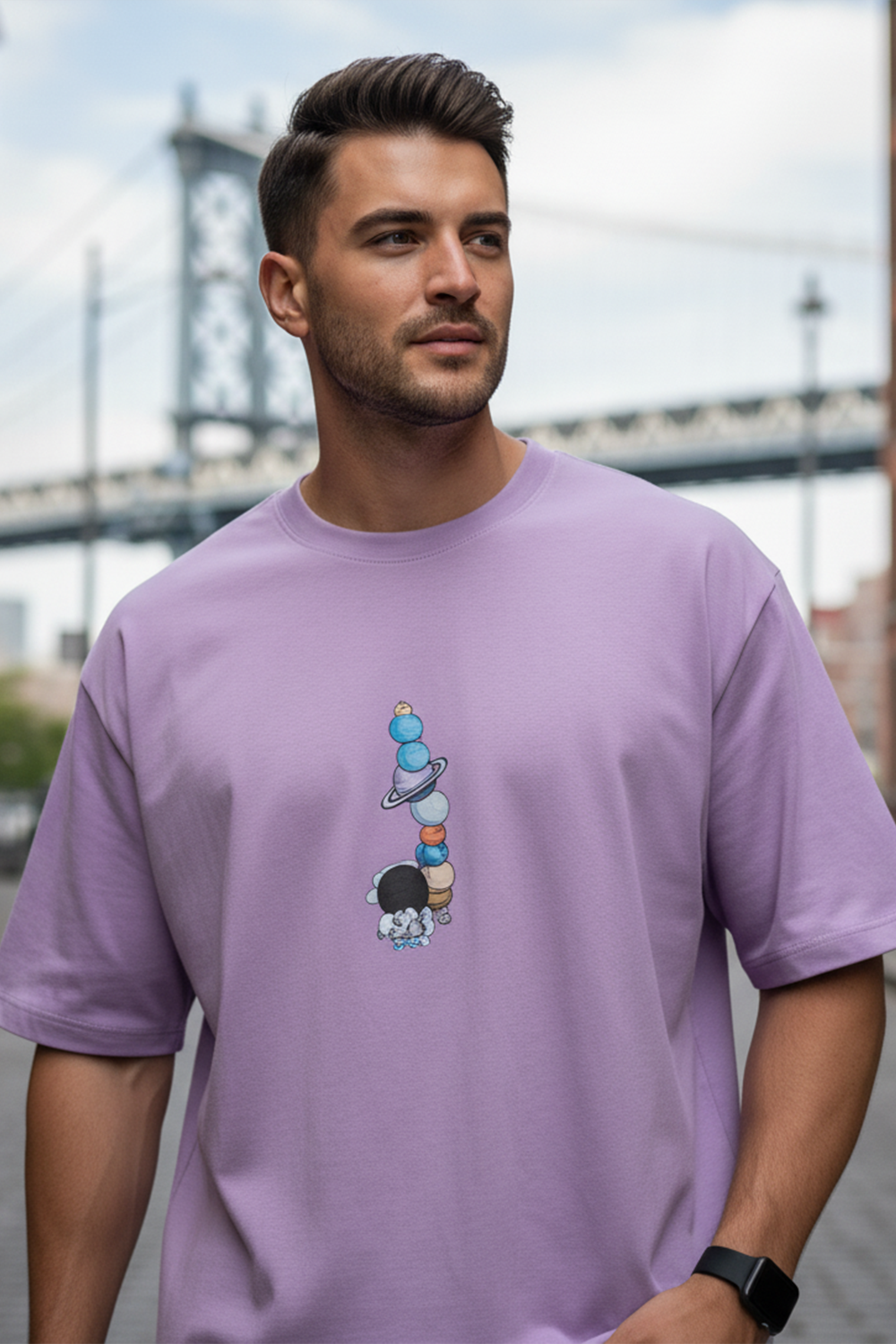 CosmoStack Lavender - Oversized Tees