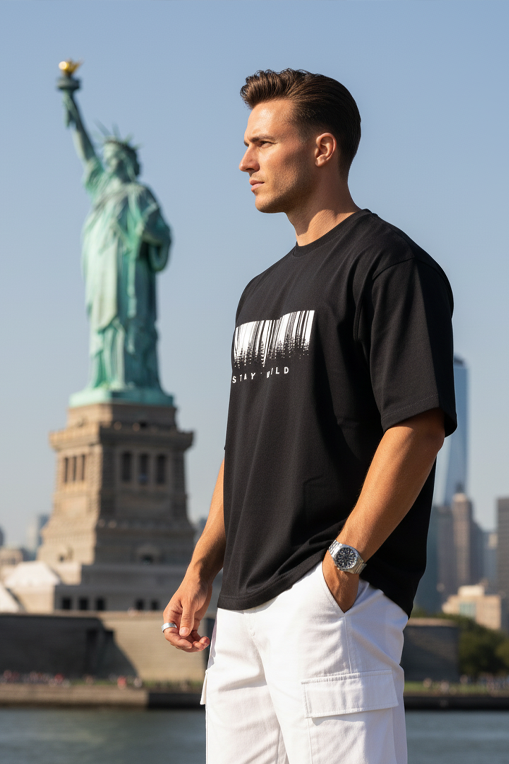 Stay Wild Streetwear Oversized Tee