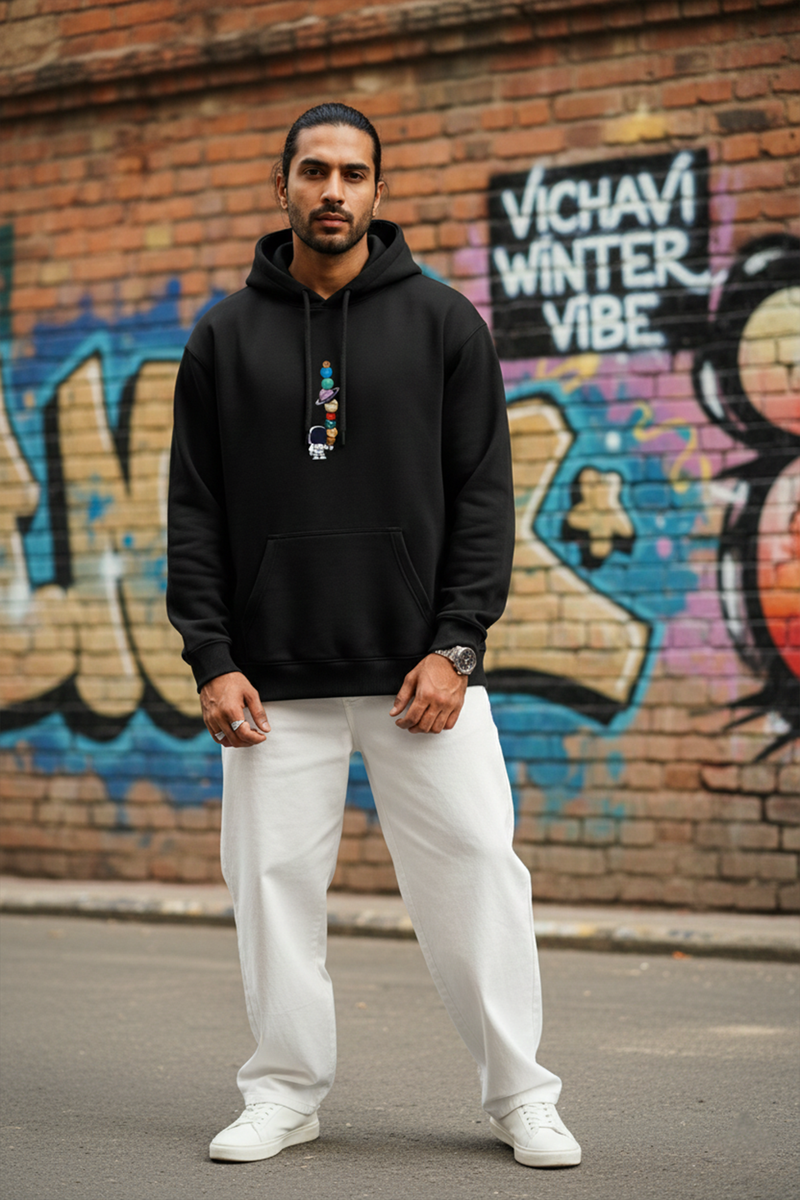 Astronaut Galaxy Hoodie — Black