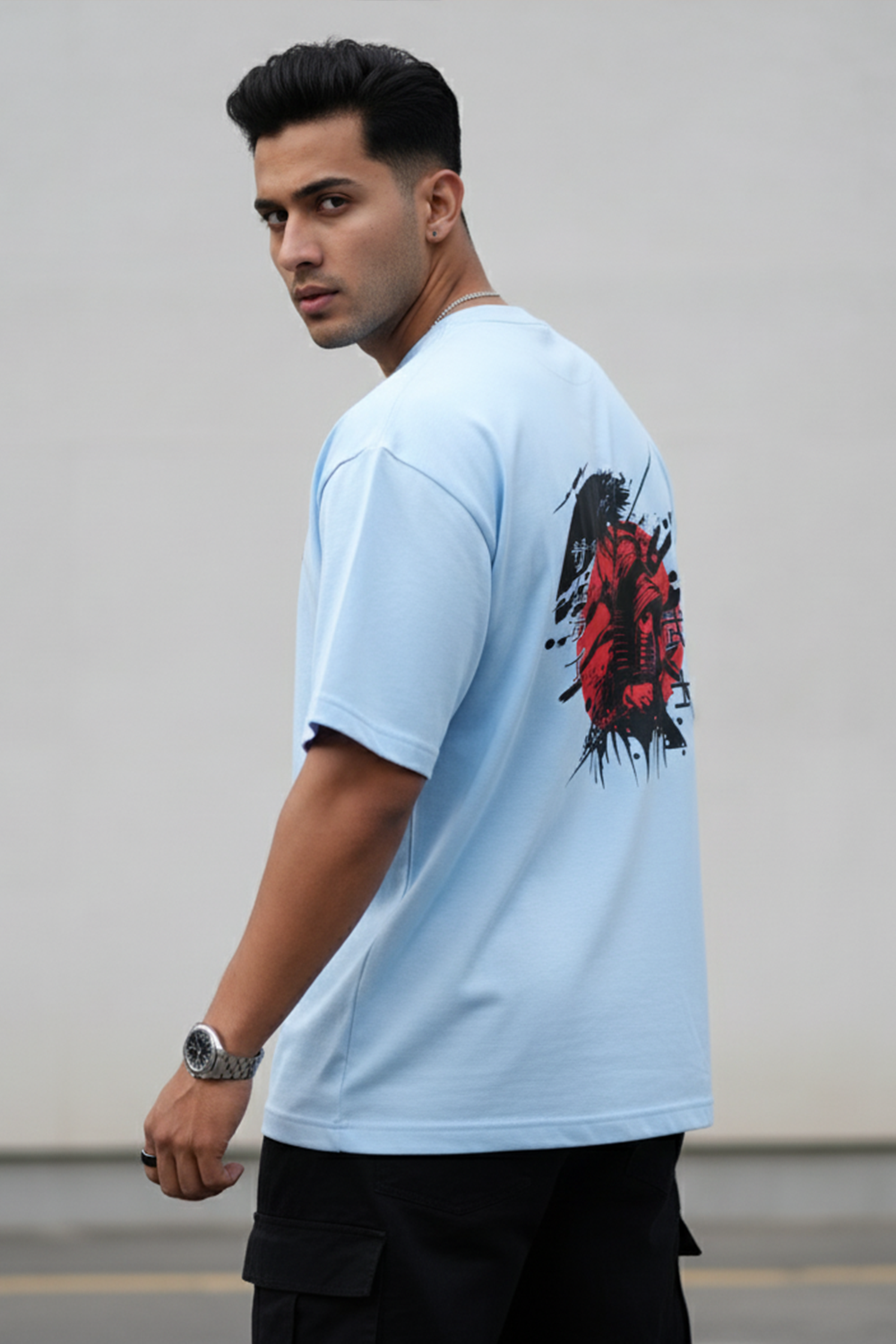 Oversized Samurai Graphic Tee