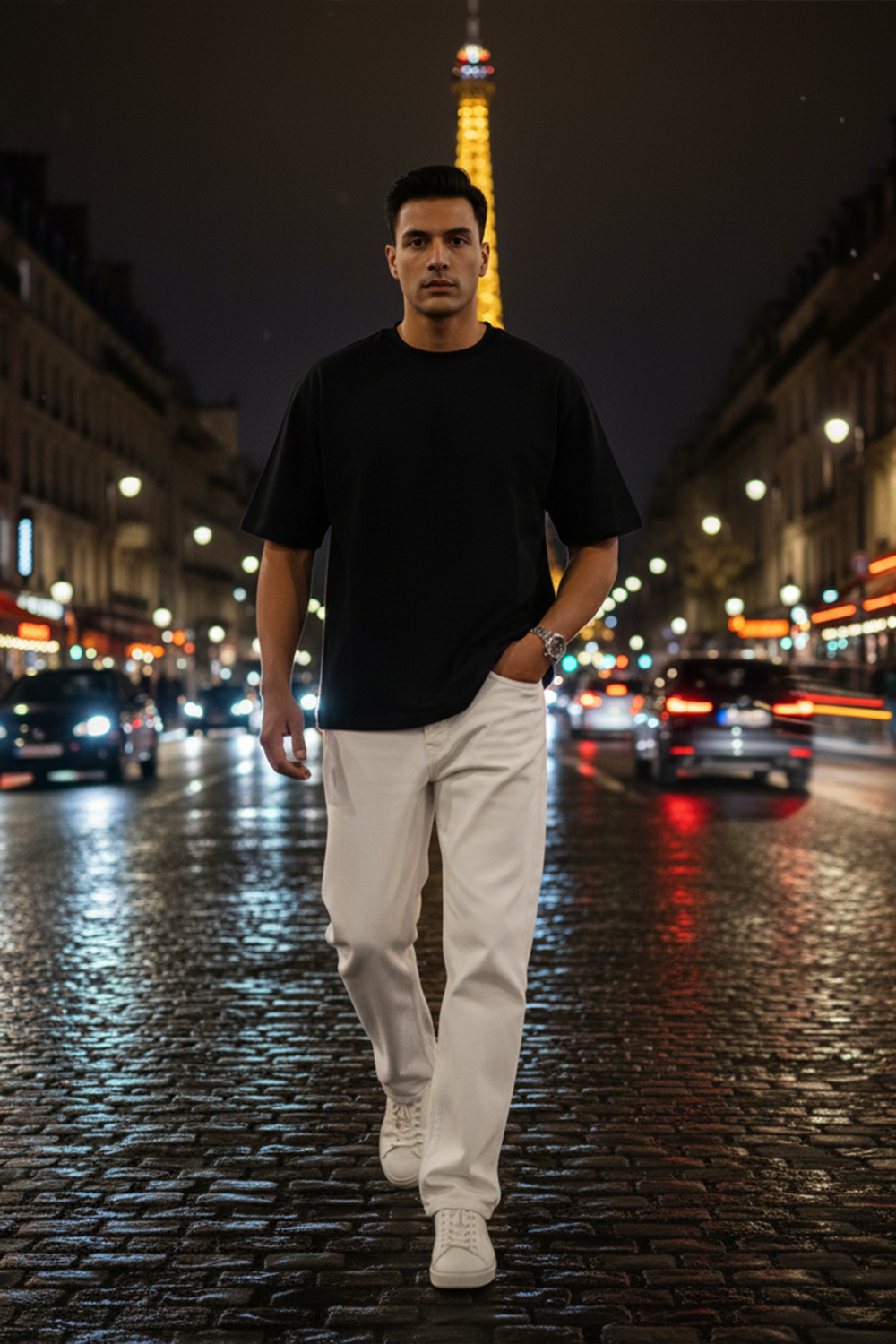 Classic Plain Oversize T‑Shirt | Black