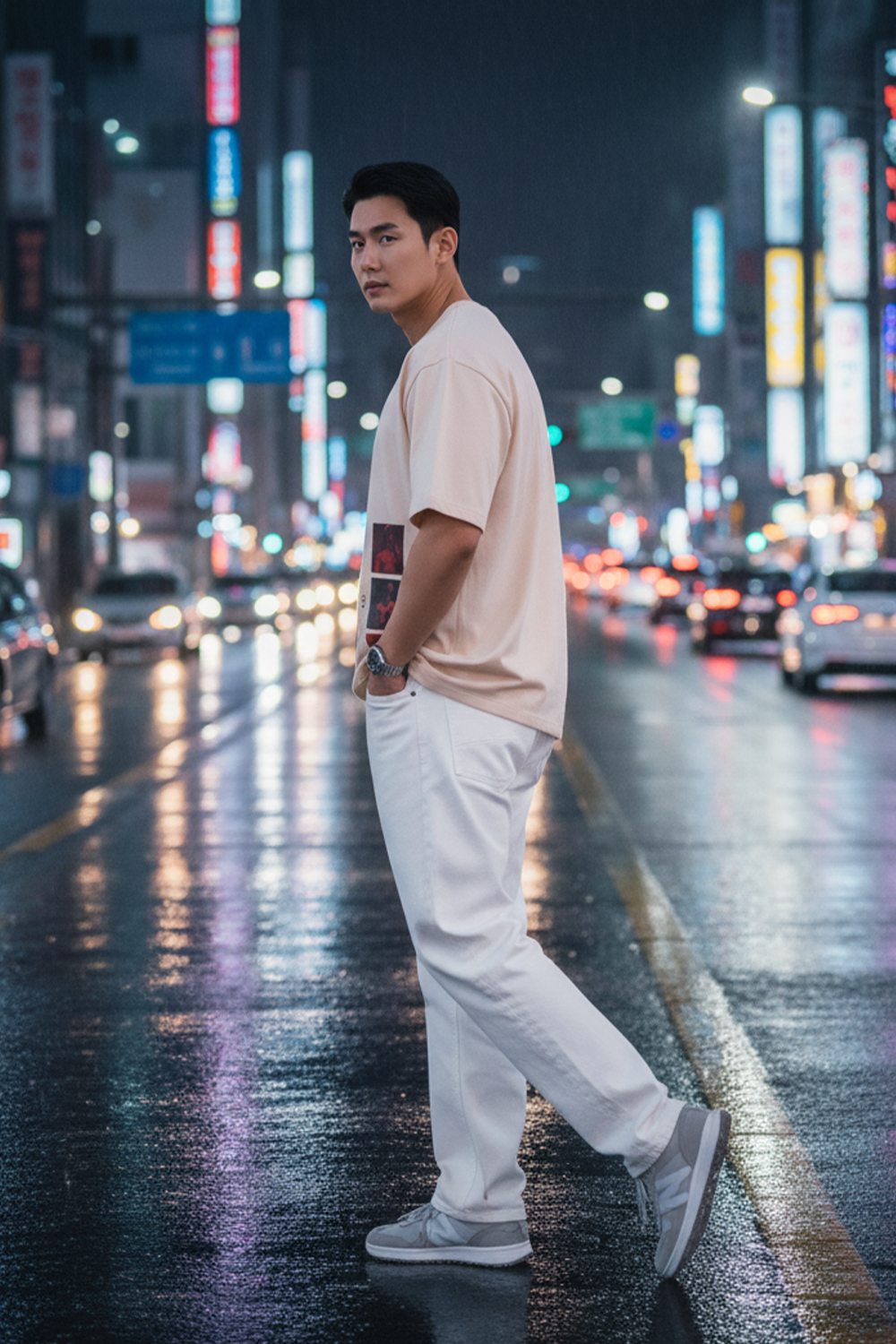 Side Graphic Streetwear Oversized Tee