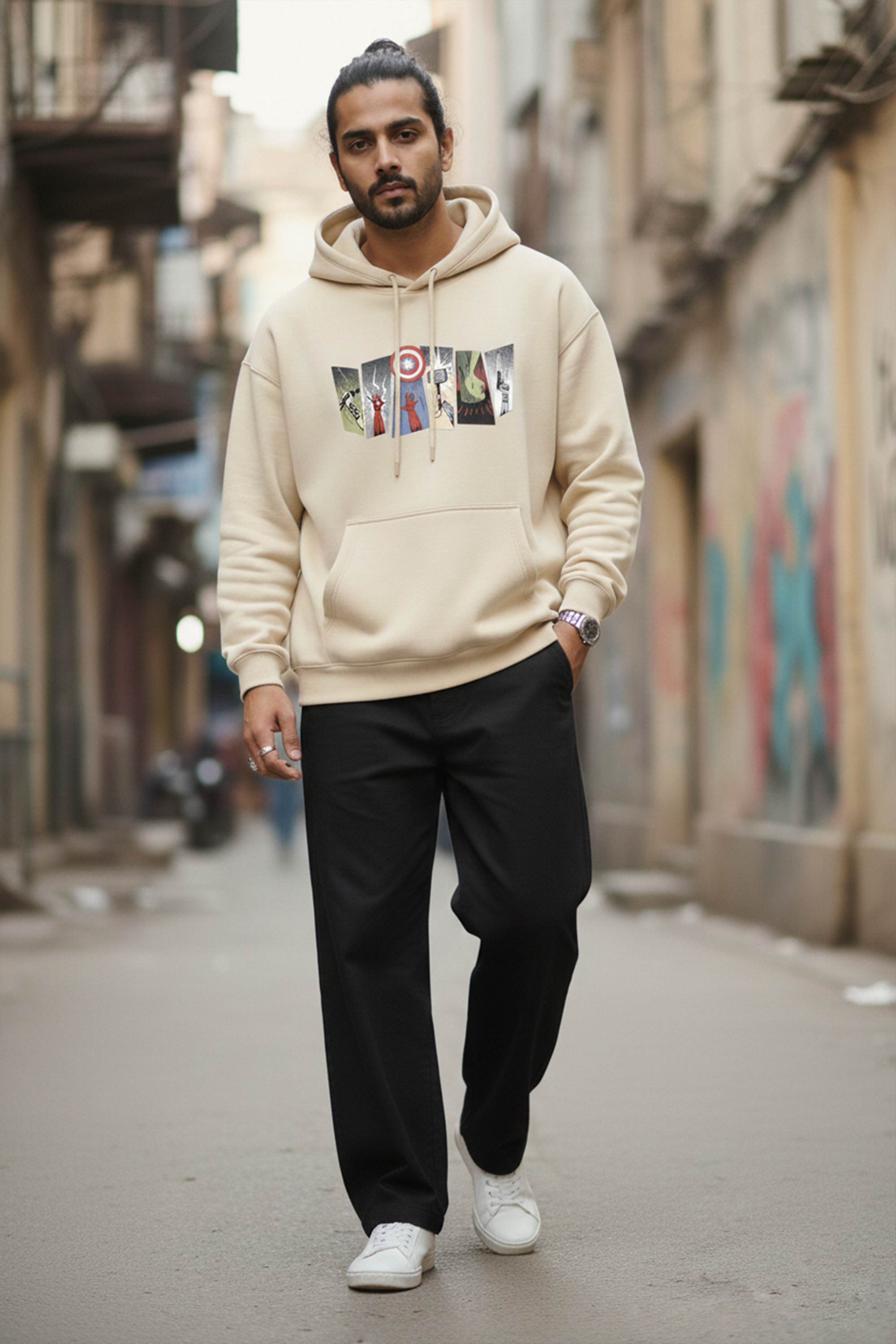 Marvel Graphic Hoodie — Off-White