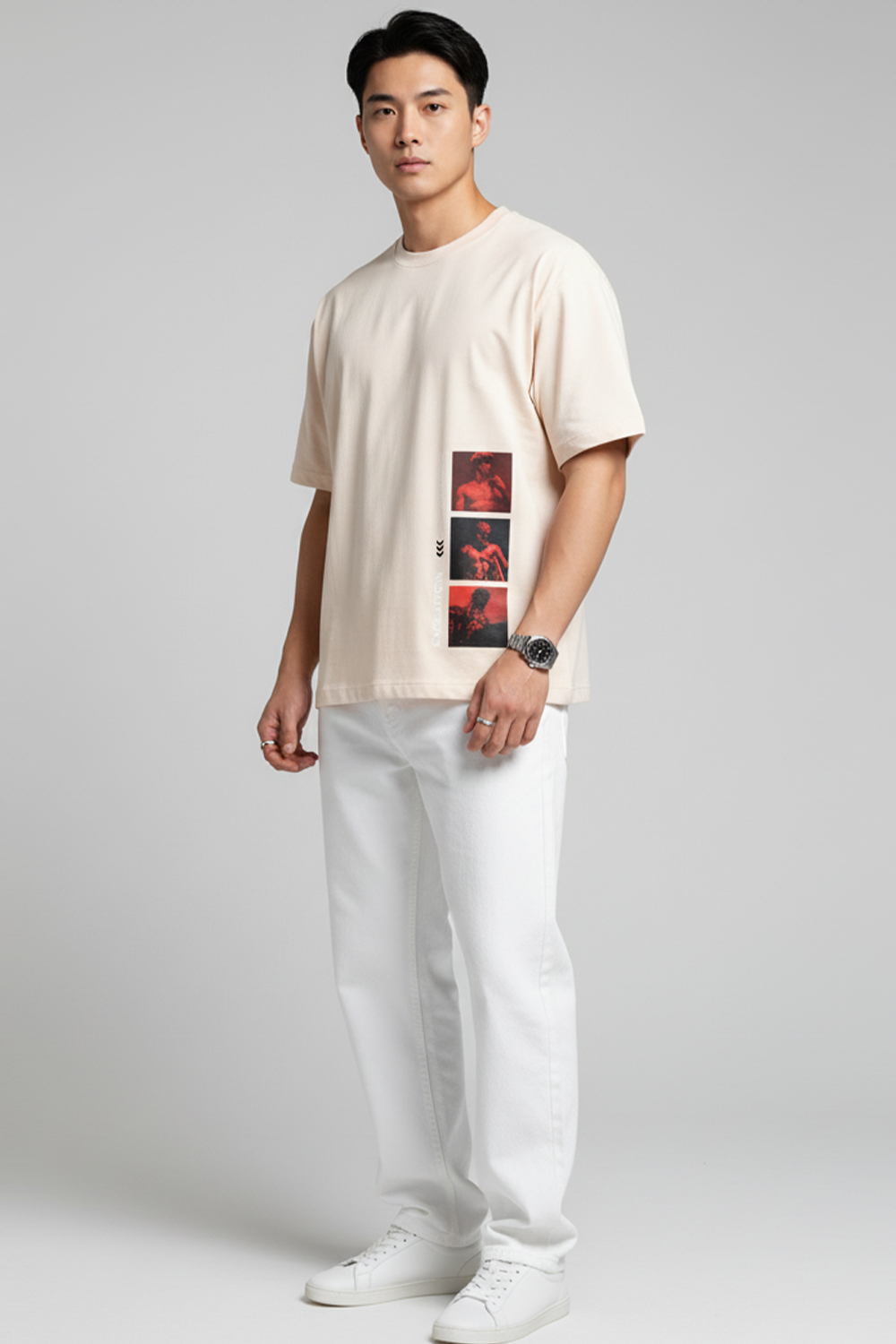 Side Graphic Streetwear Oversized Tee