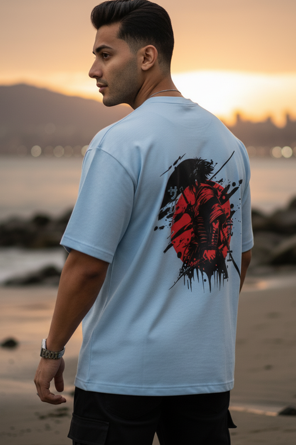 Oversized Samurai Graphic Tee