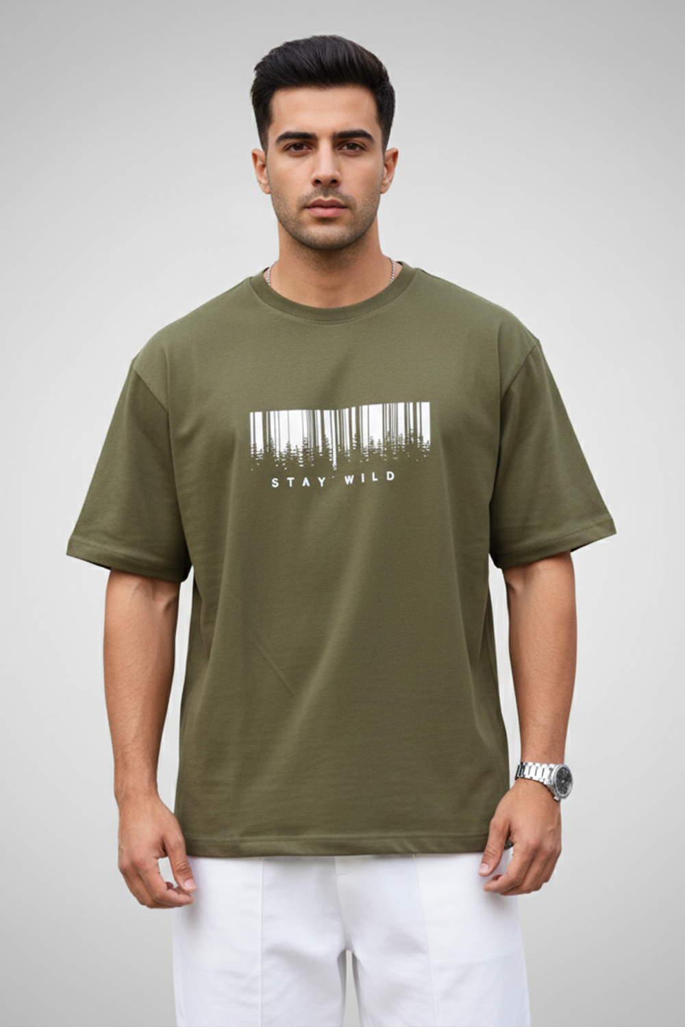 Stay Wild Streetwear Oversized Tee