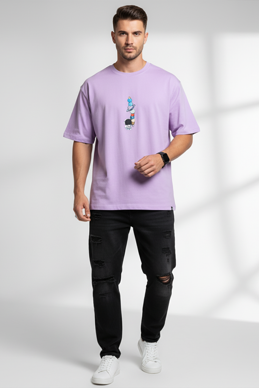 CosmoStack Lavender - Oversized Tees