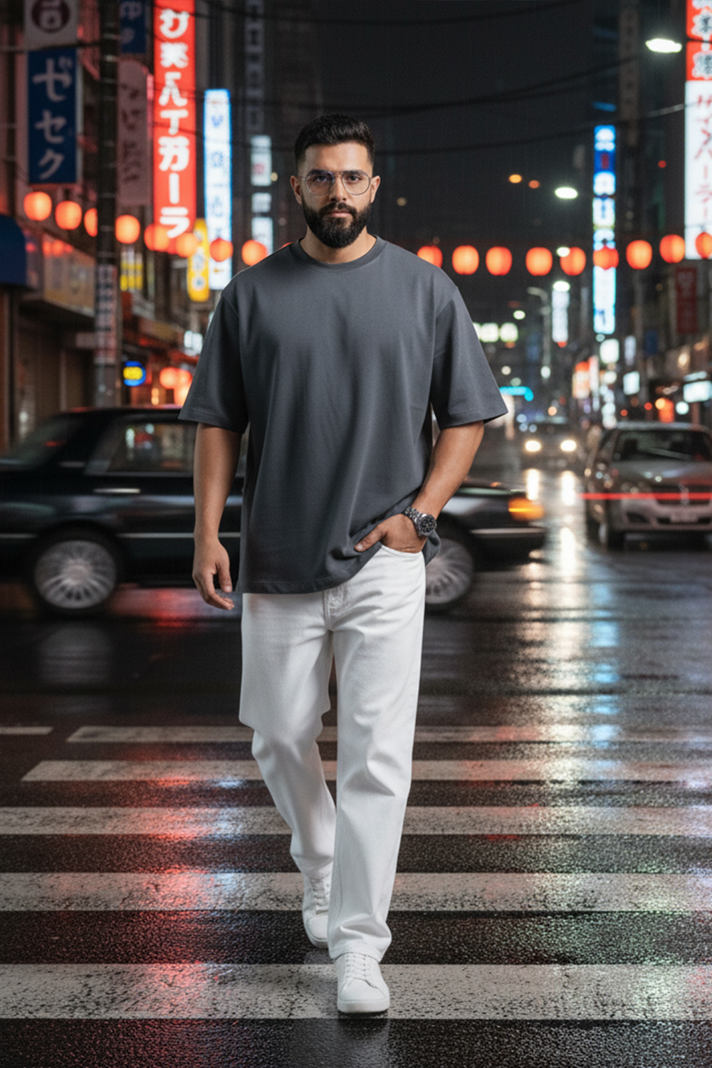 Classic Plain Oversize T‑Shirt | Gray