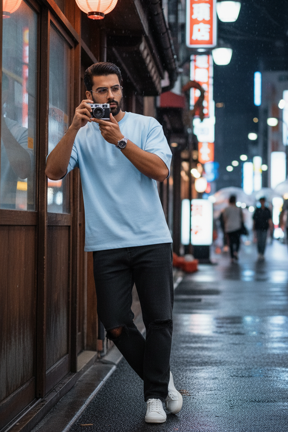 Classic Plain Oversize T‑Shirt | Light Blue