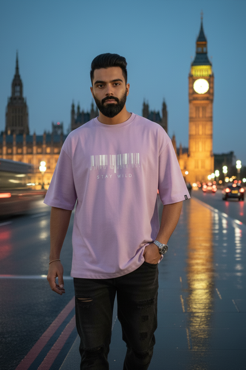 Stay Wild Streetwear Oversized Tee