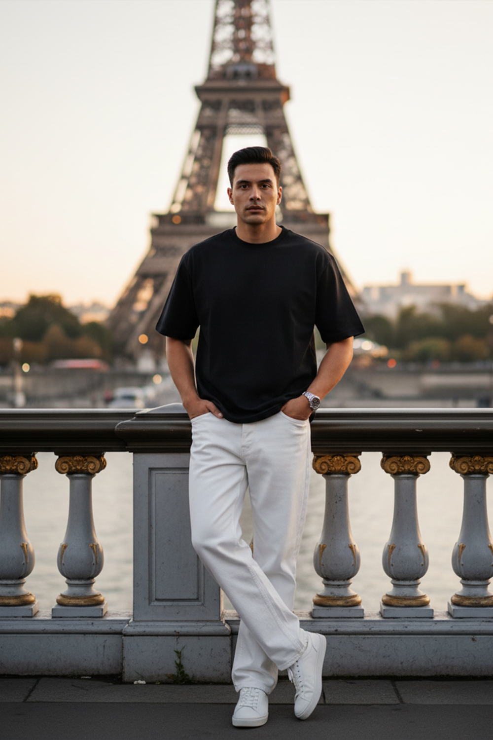 Classic Plain Oversize T‑Shirt | Black