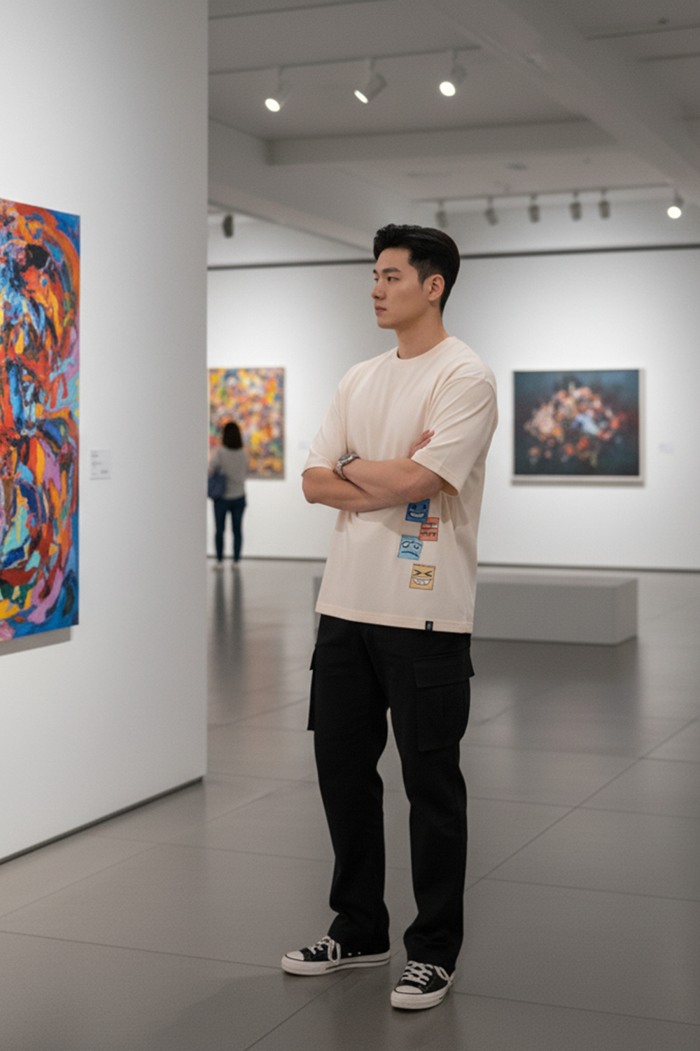 Playful Stack Graphic Oversize Tee