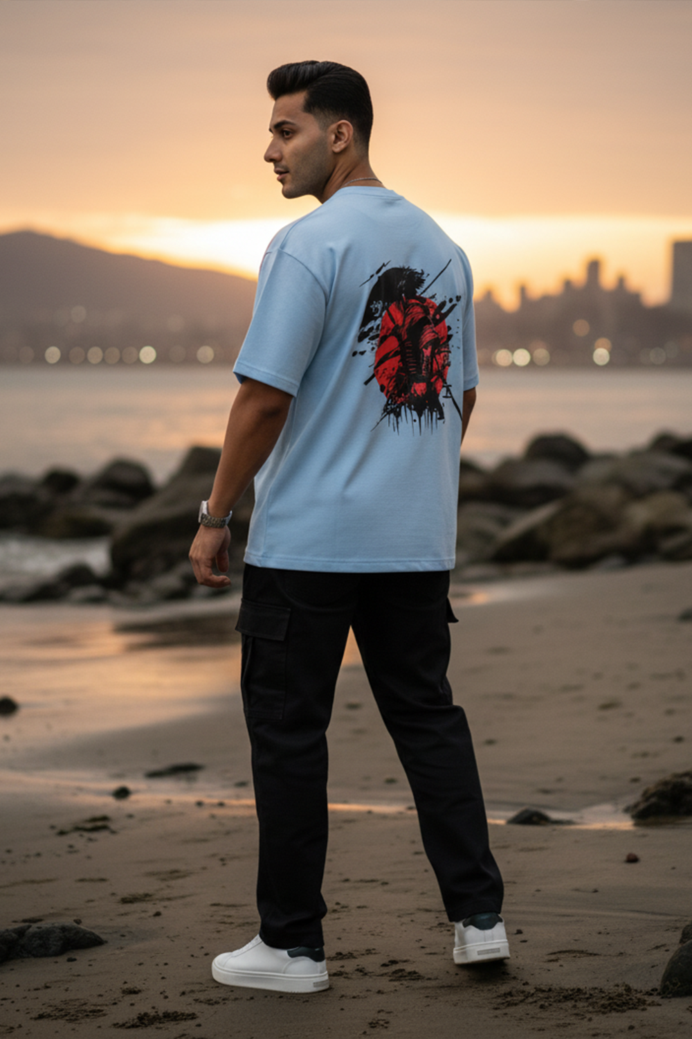 Oversized Samurai Graphic Tee