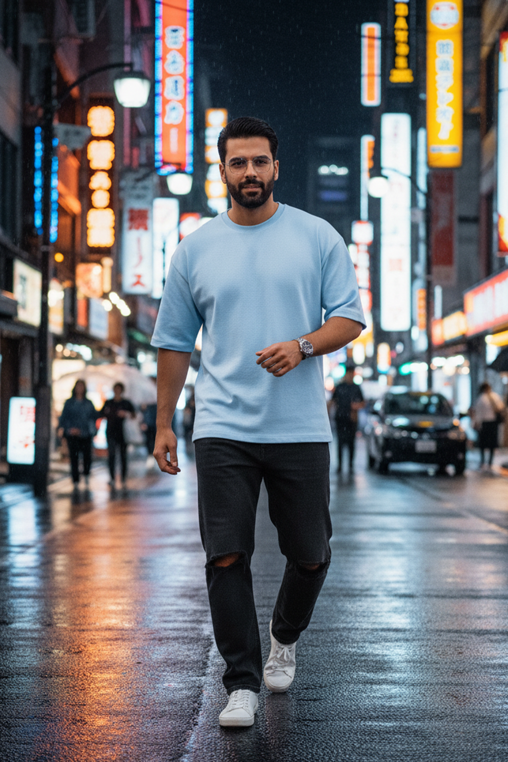 Classic Plain Oversize T‑Shirt | Light Blue