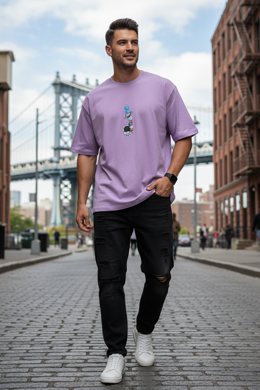 CosmoStack Lavender - Oversized Tees