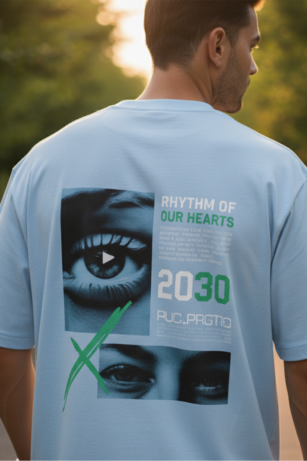 Rhythm Vision Oversized Tee | Blue