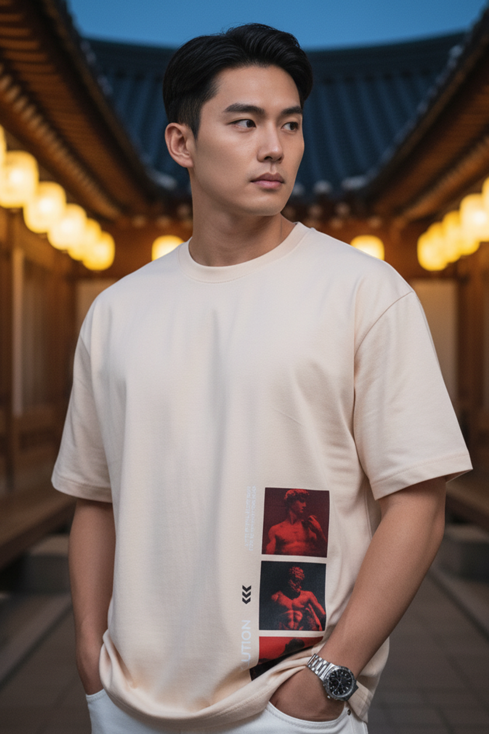 Side Graphic Streetwear Oversized Tee