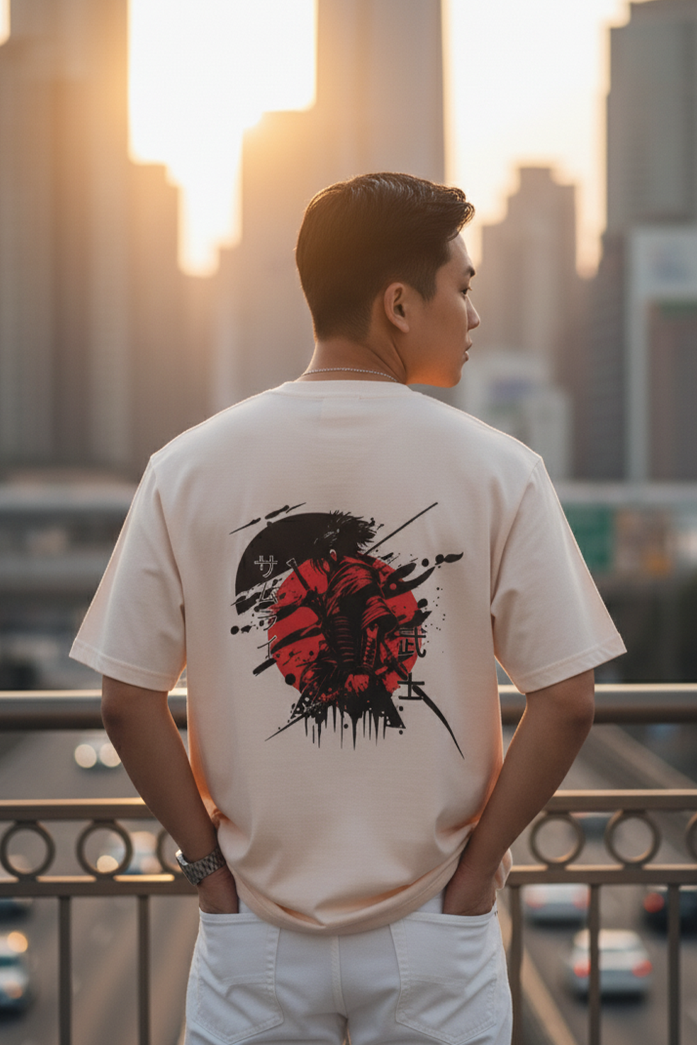 Oversized Samurai Graphic Tee