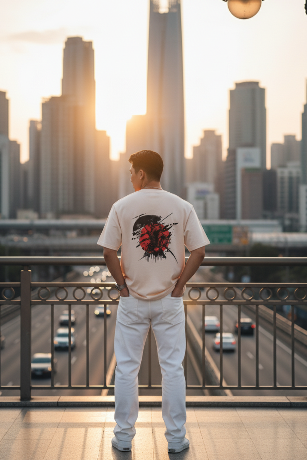 Oversized Samurai Graphic Tee