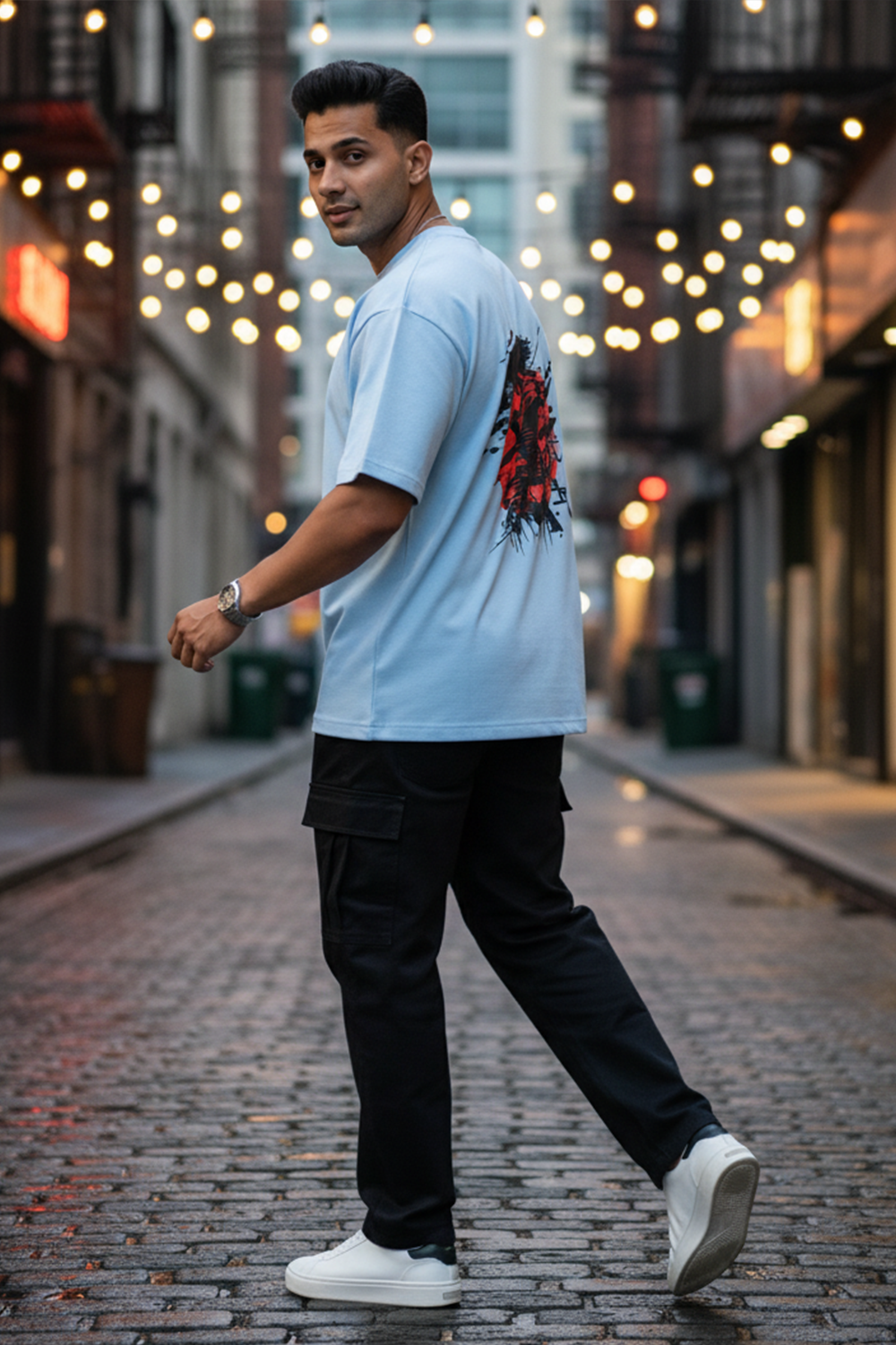 Oversized Samurai Graphic Tee