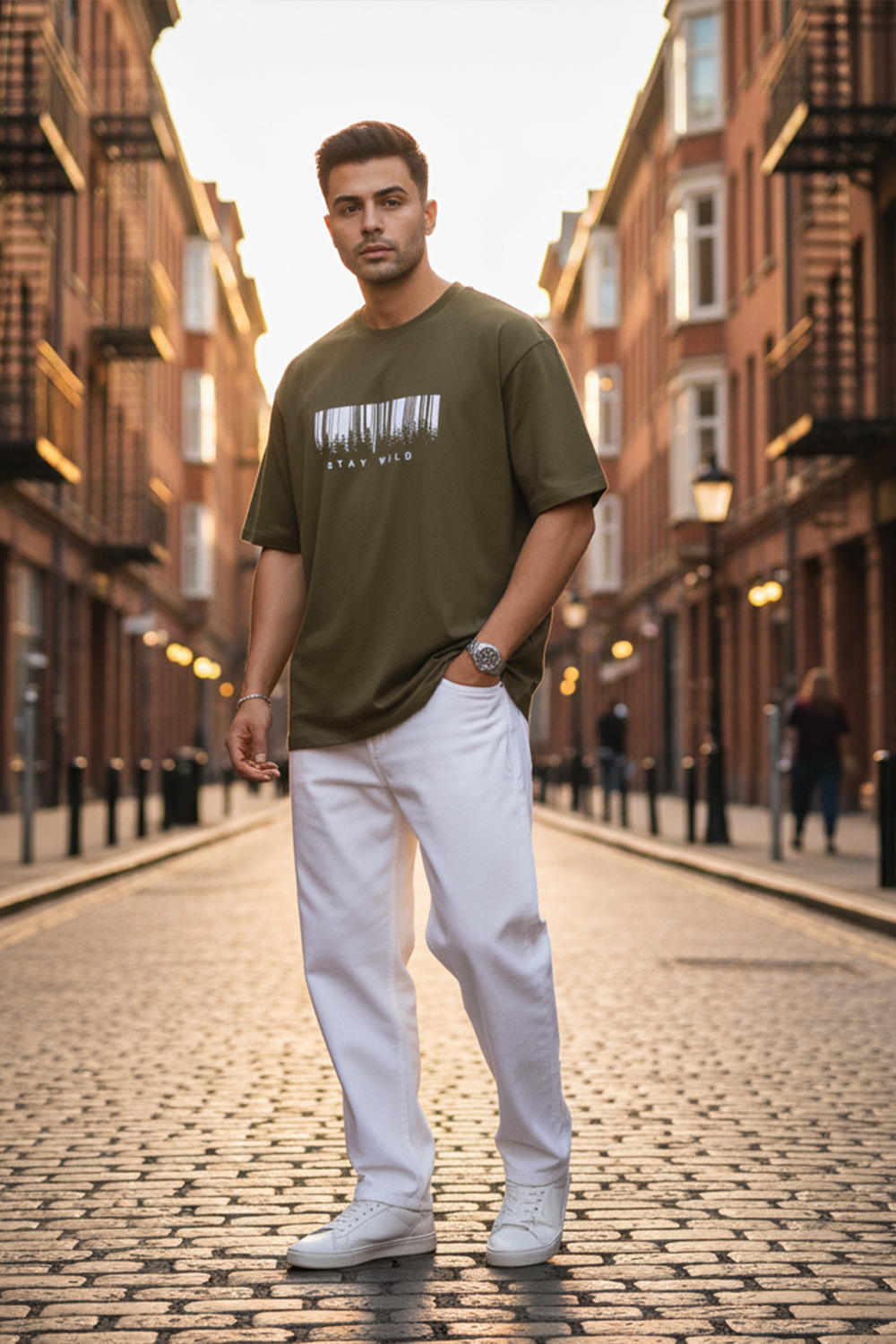 Stay Wild Streetwear Oversized Tee