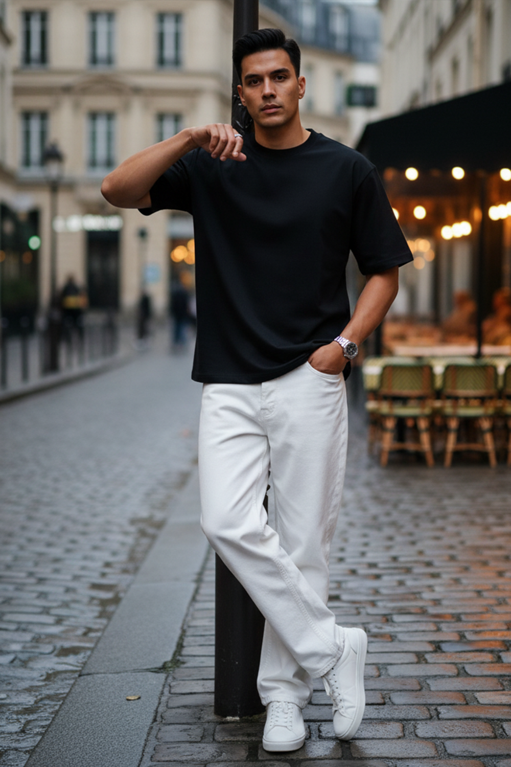 Classic Plain Oversize T‑Shirt | Black