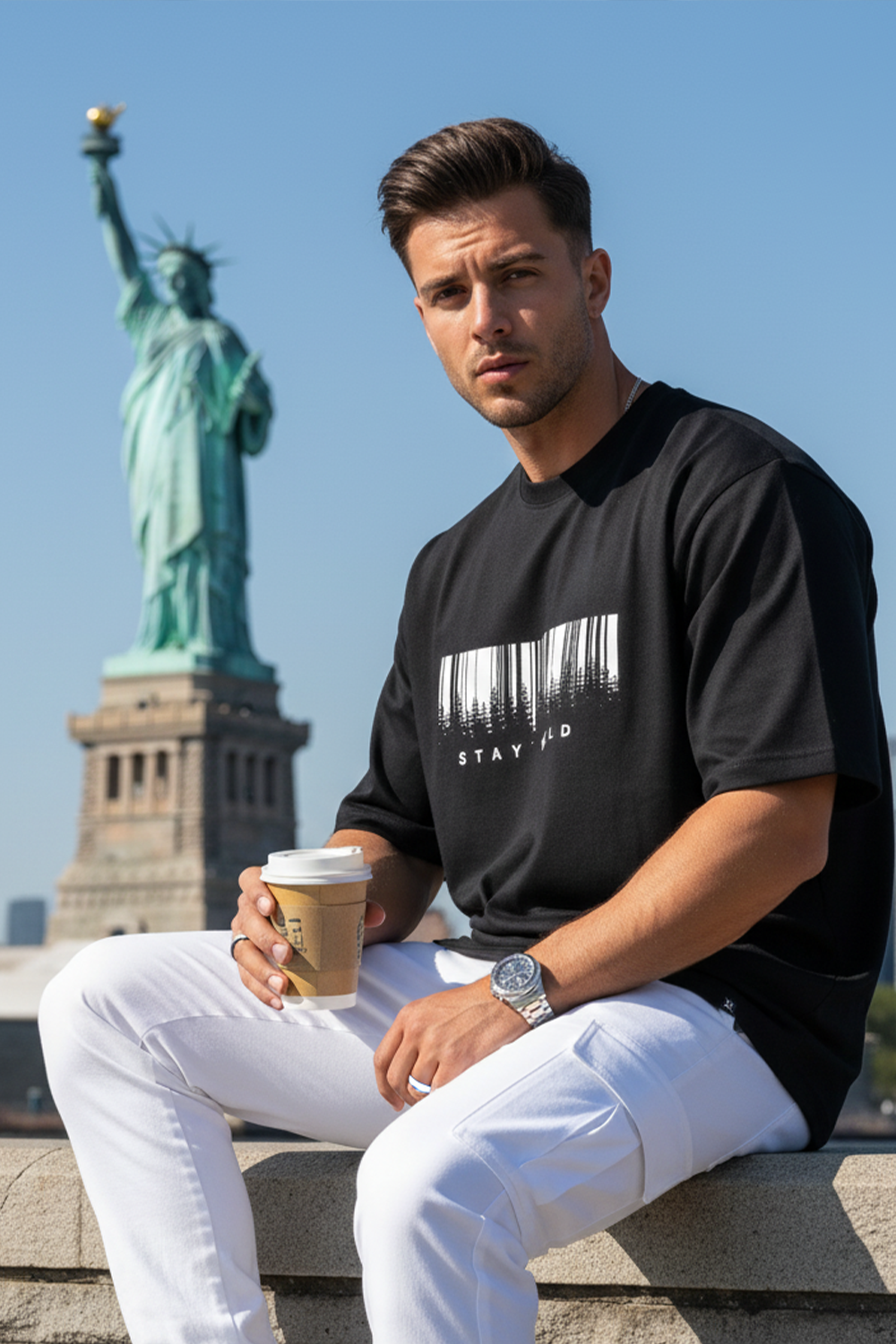 Stay Wild Streetwear Oversized Tee