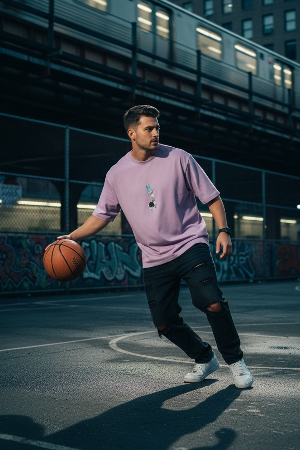 CosmoStack Lavender - Oversized Tees