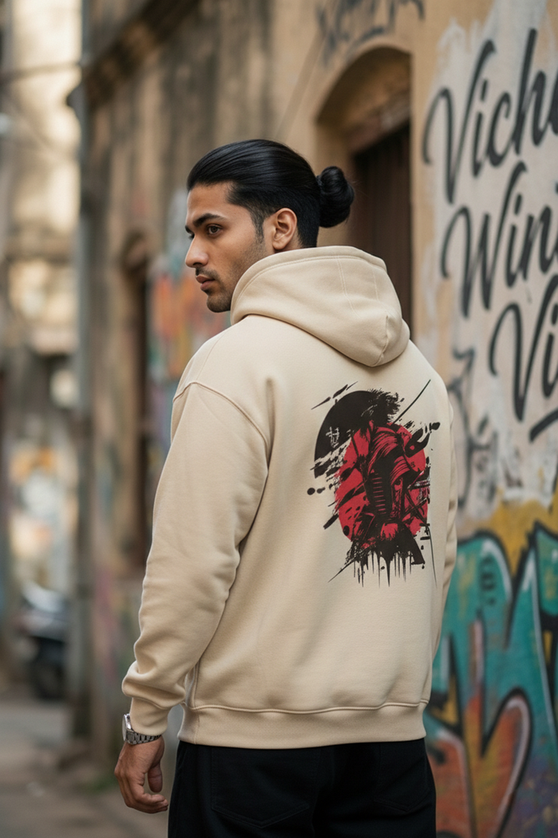 Samurai Street Hoodie — Beige