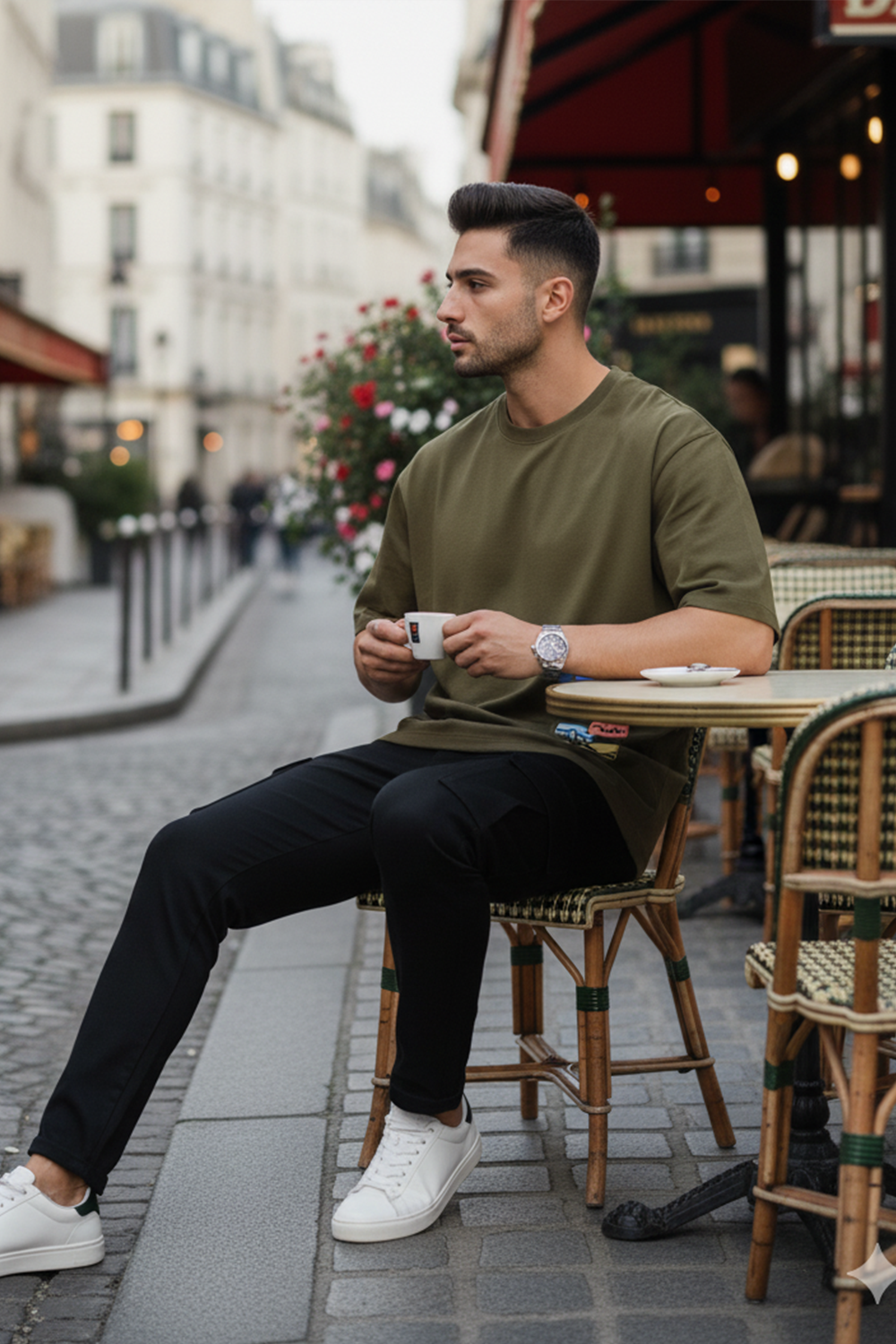 Playful Stack Graphic Oversize Tee