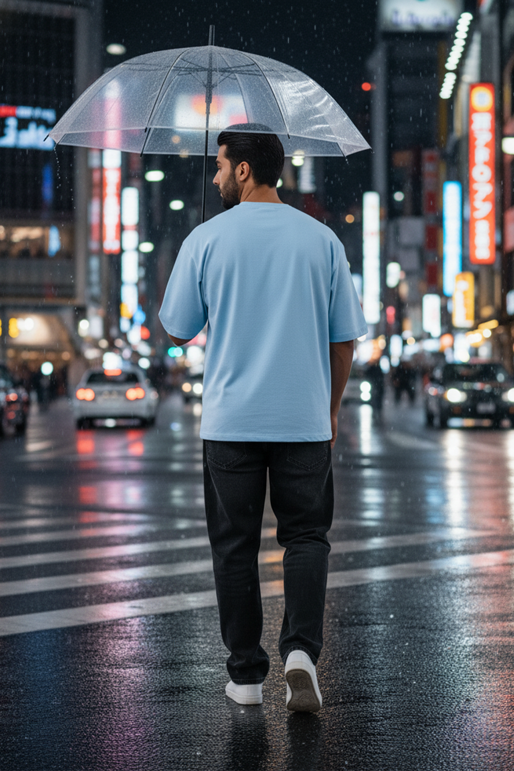 Classic Plain Oversize T‑Shirt | Light Blue