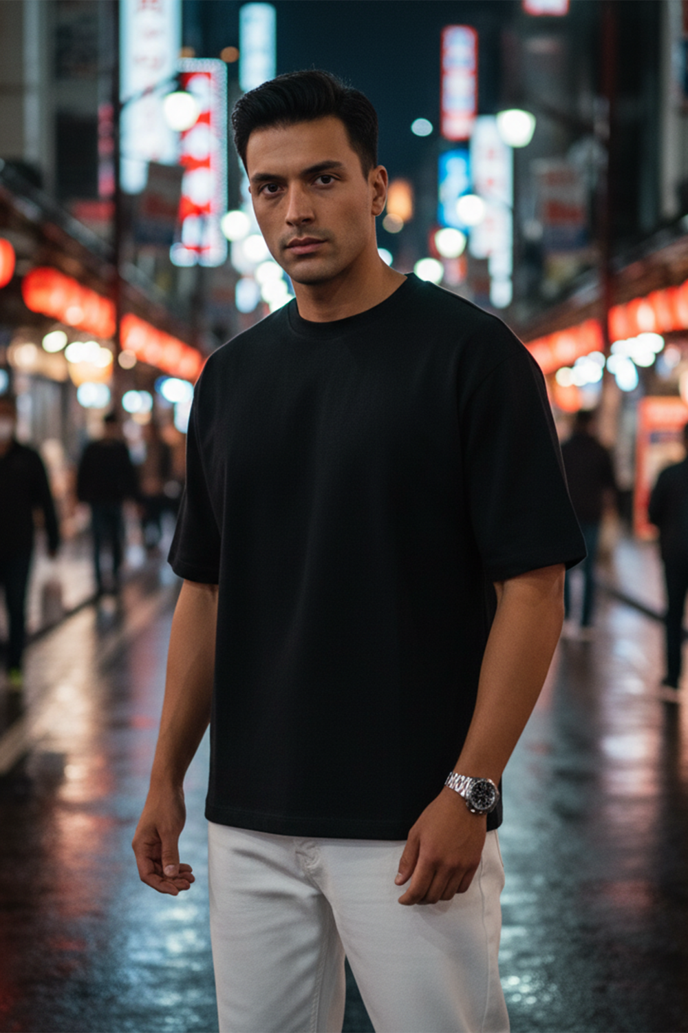 Classic Plain Oversize T‑Shirt | Black