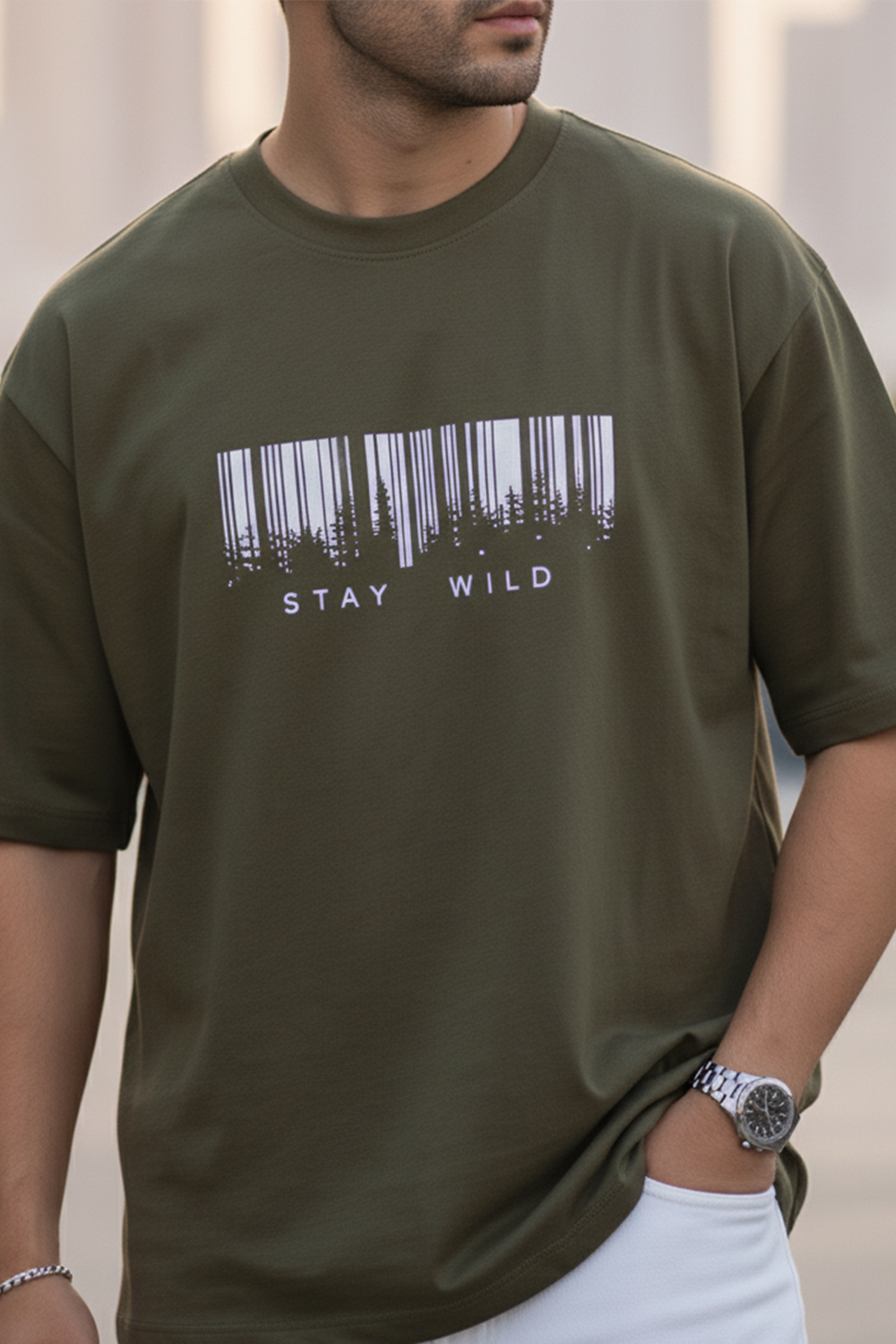 Stay Wild Streetwear Oversized Tee