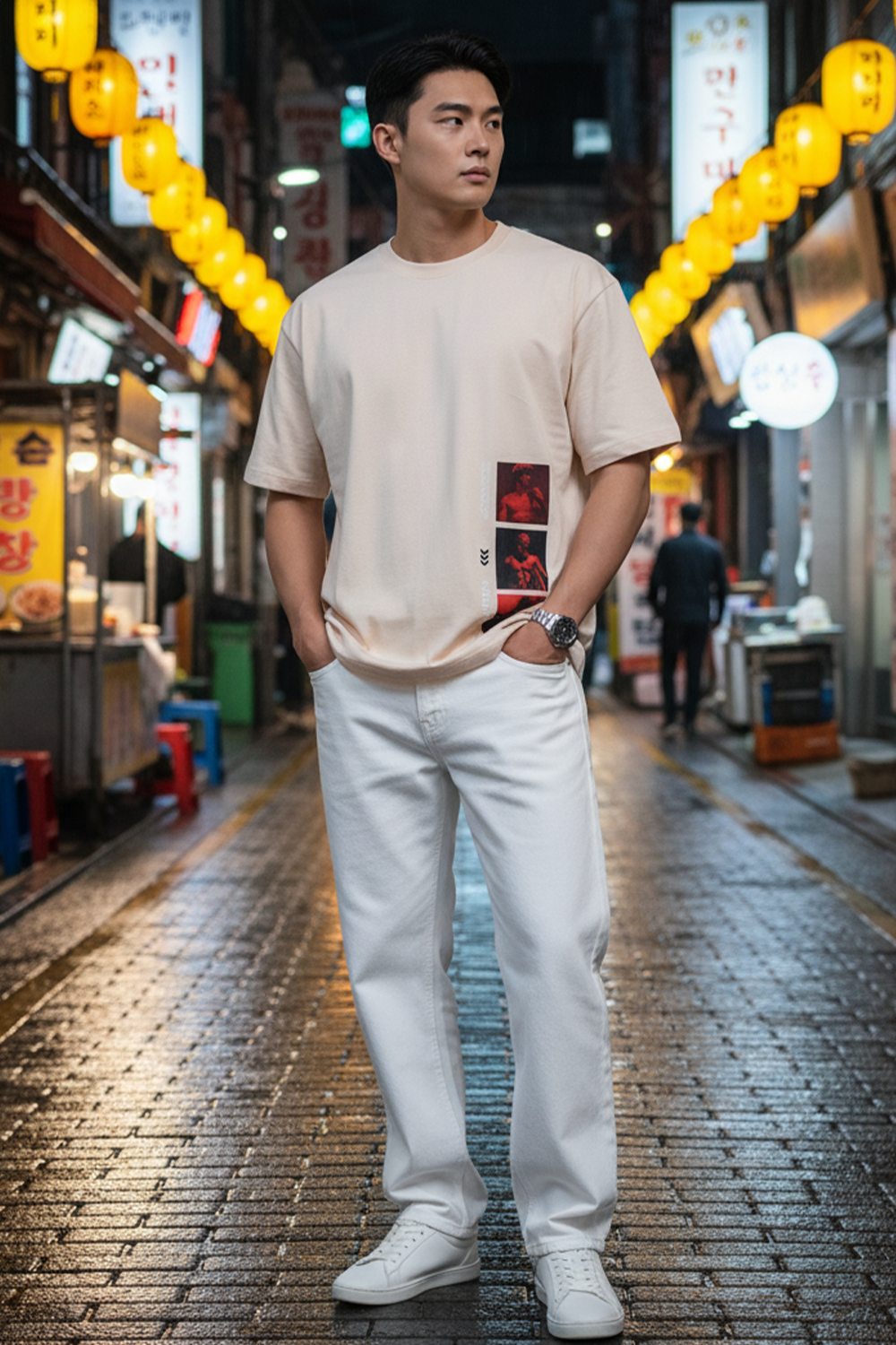 Side Graphic Streetwear Oversized Tee