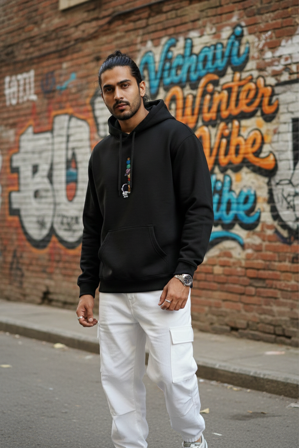 Astronaut Galaxy Hoodie — Black