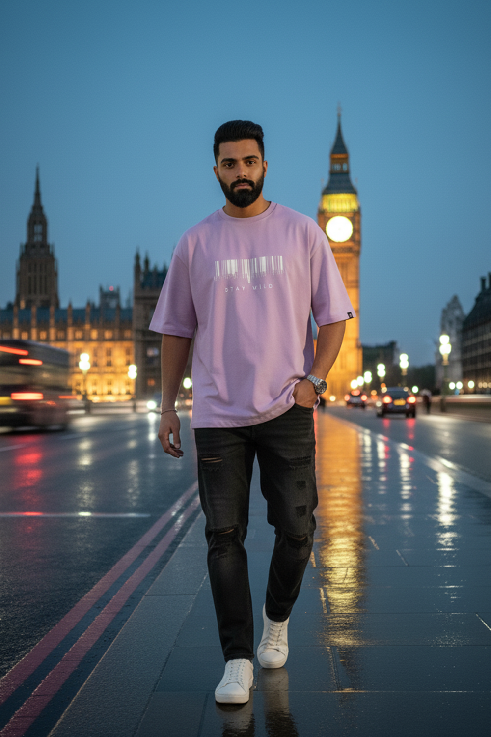 Stay Wild Streetwear Oversized Tee