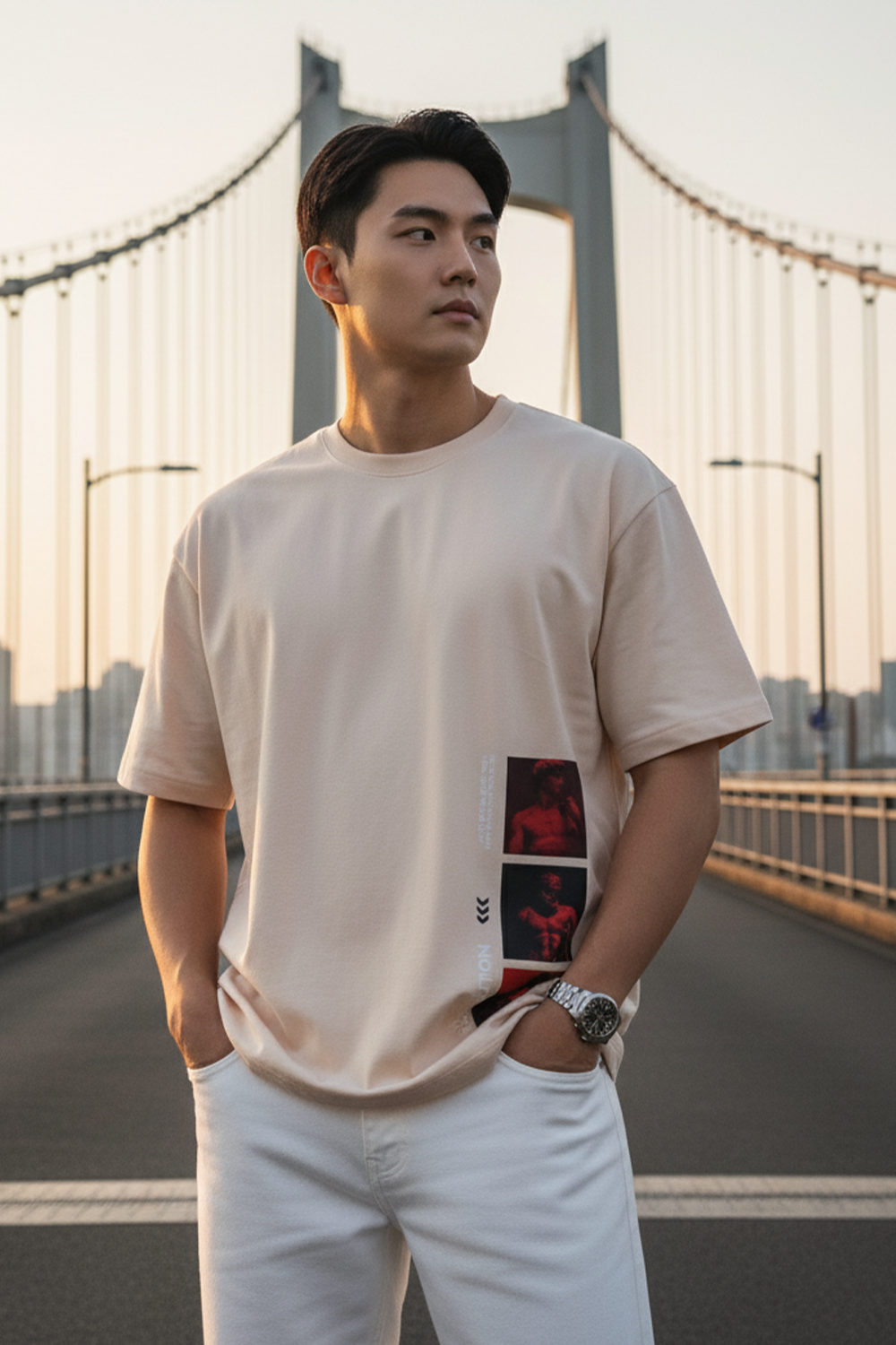 Side Graphic Streetwear Oversized Tee