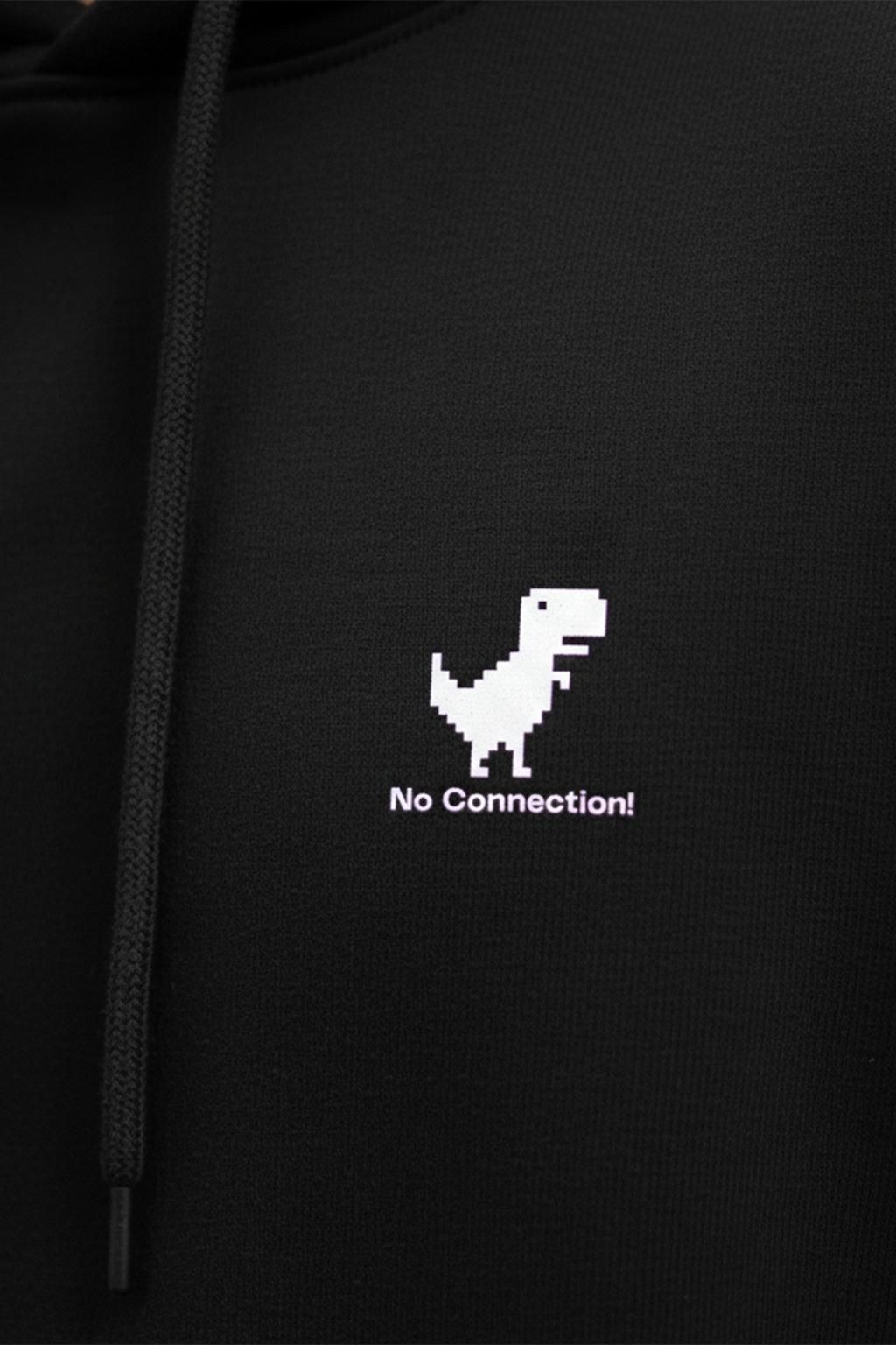 No Connection Dino Hoodie — Black