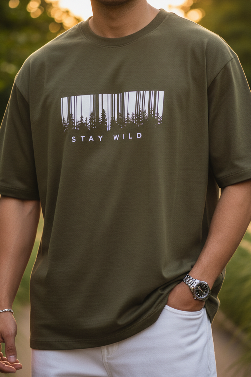 Stay Wild Streetwear Oversized Tee