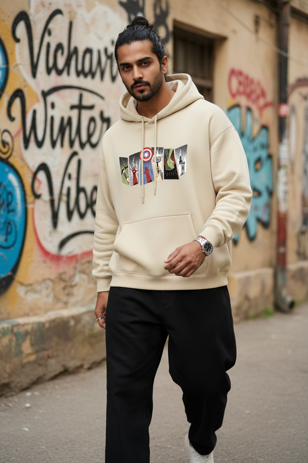 Marvel Graphic Hoodie — Off-White