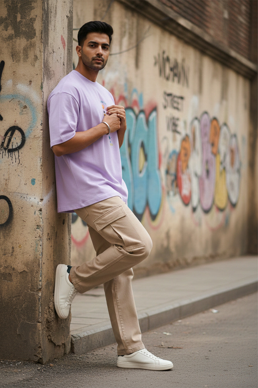 Orbit Line Graphic Oversized Tee