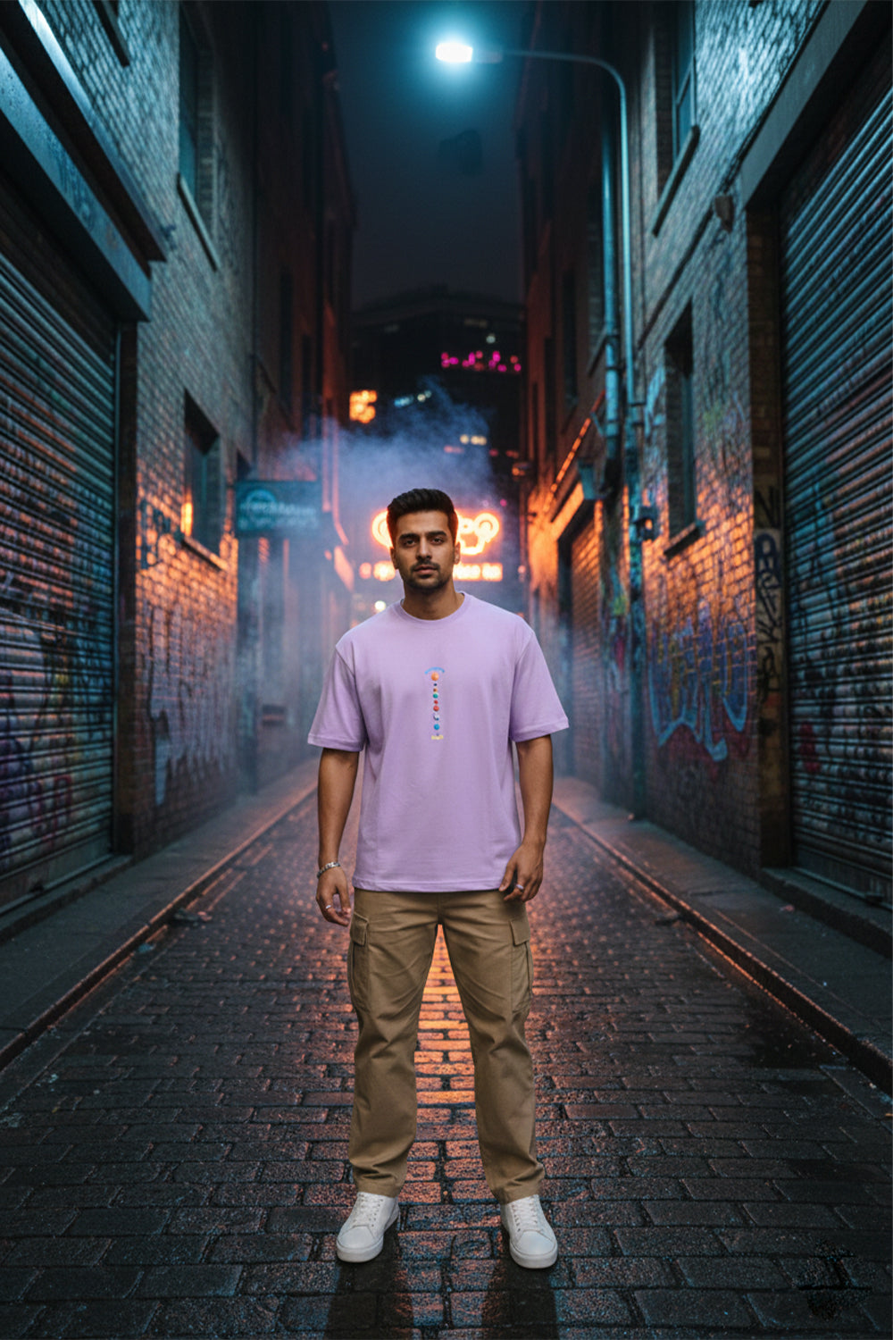 Orbit Line Graphic Oversized Tee