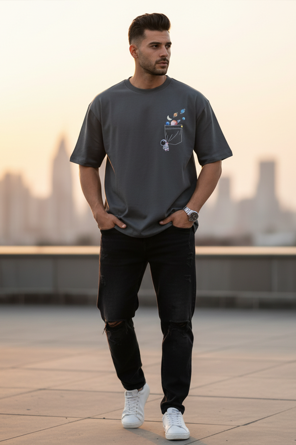 Cosmic Pocket Oversize Tee