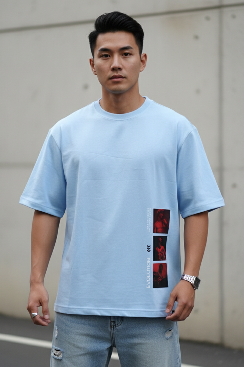 Side Graphic Streetwear Oversized Tee