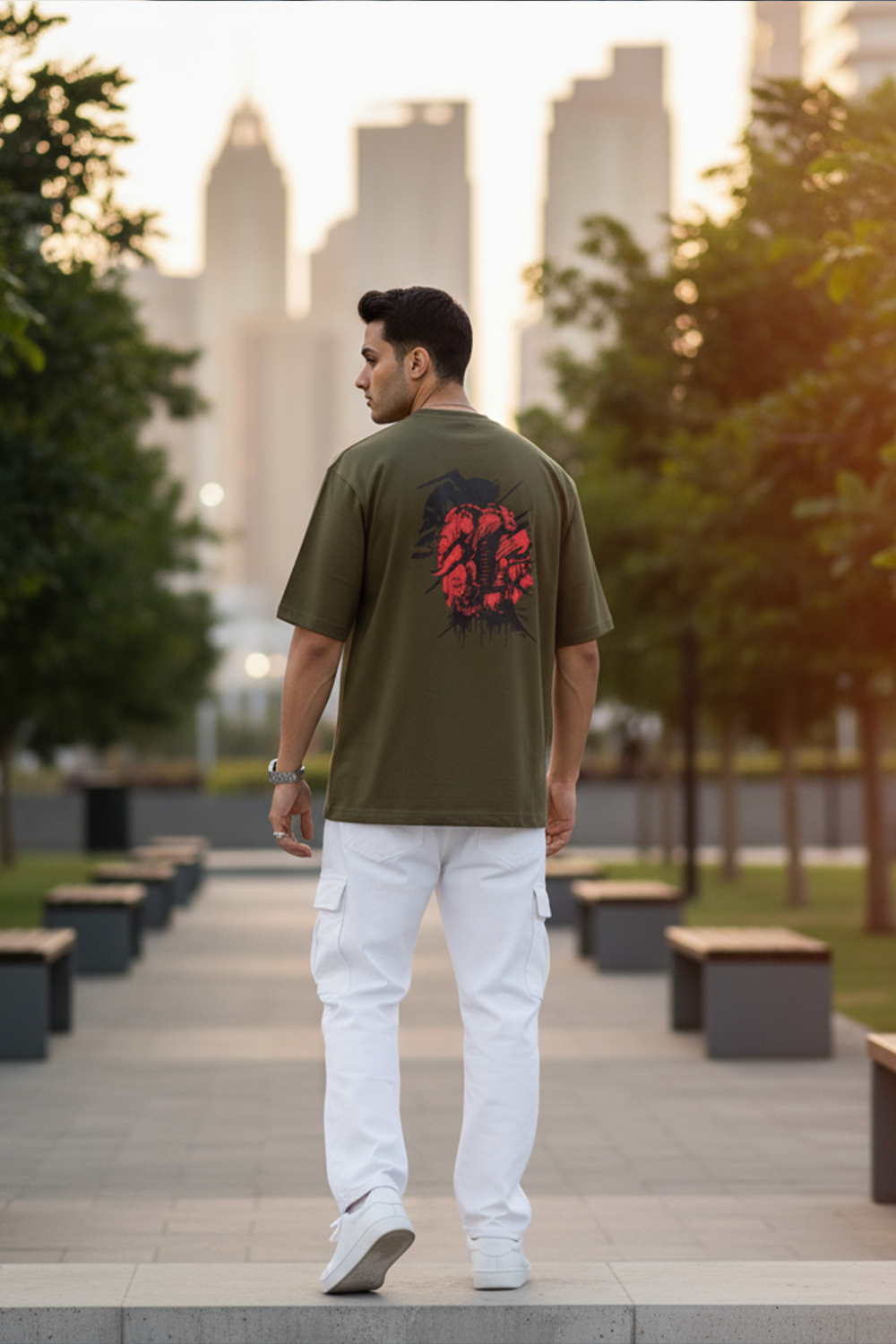 Oversized Samurai Graphic Tee