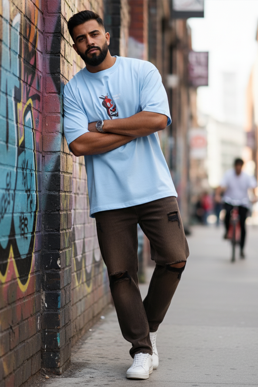 Cute Deadpool Graphic Streetwear Men’s Oversized Tee