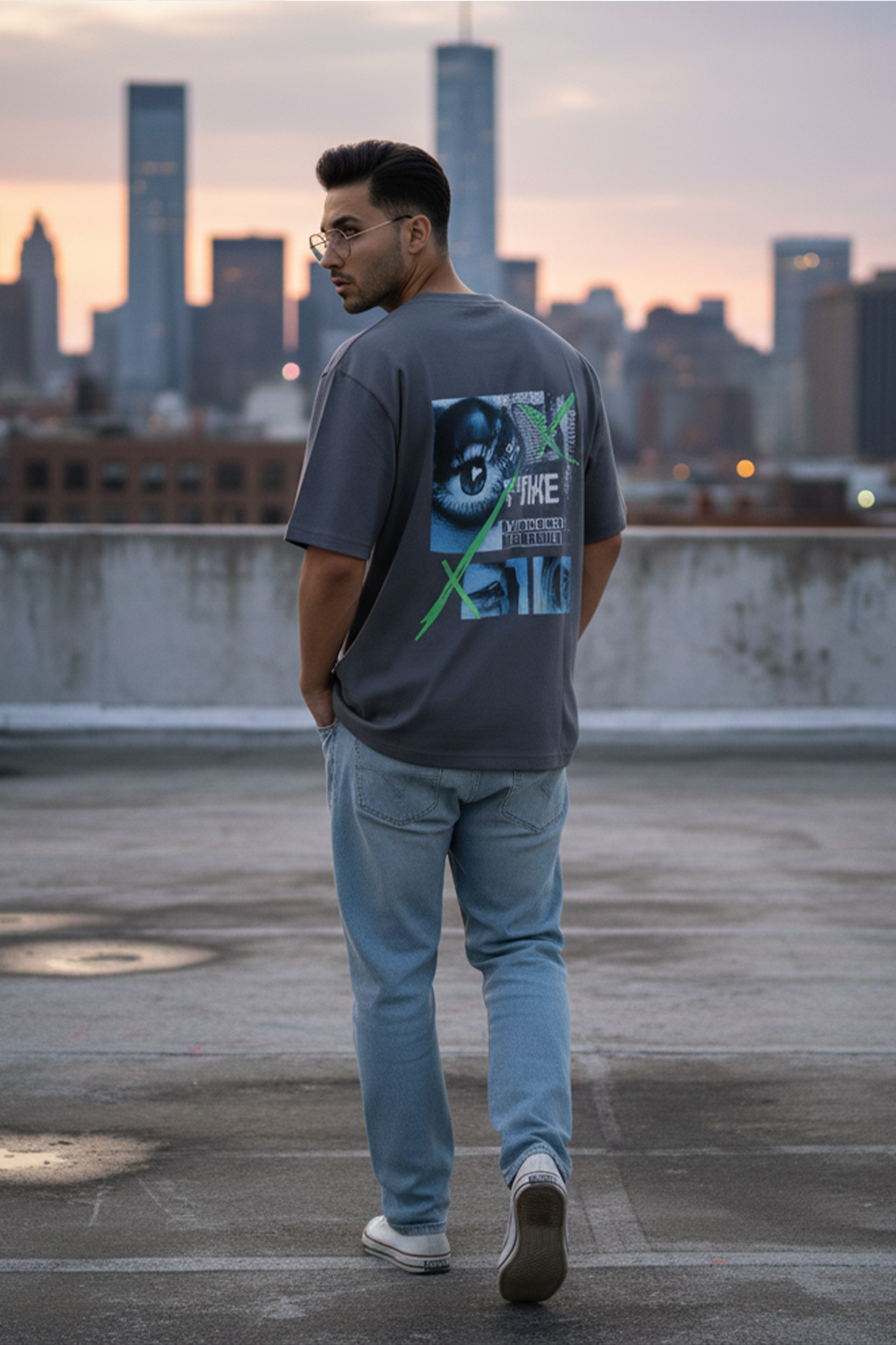 Rhythm Vision Oversized Tee | Gray