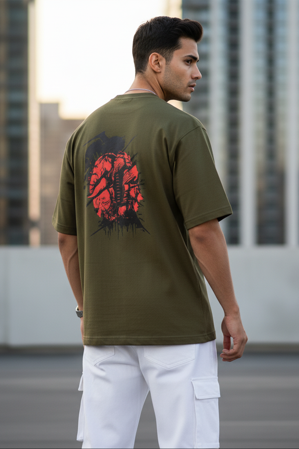 Oversized Samurai Graphic Tee