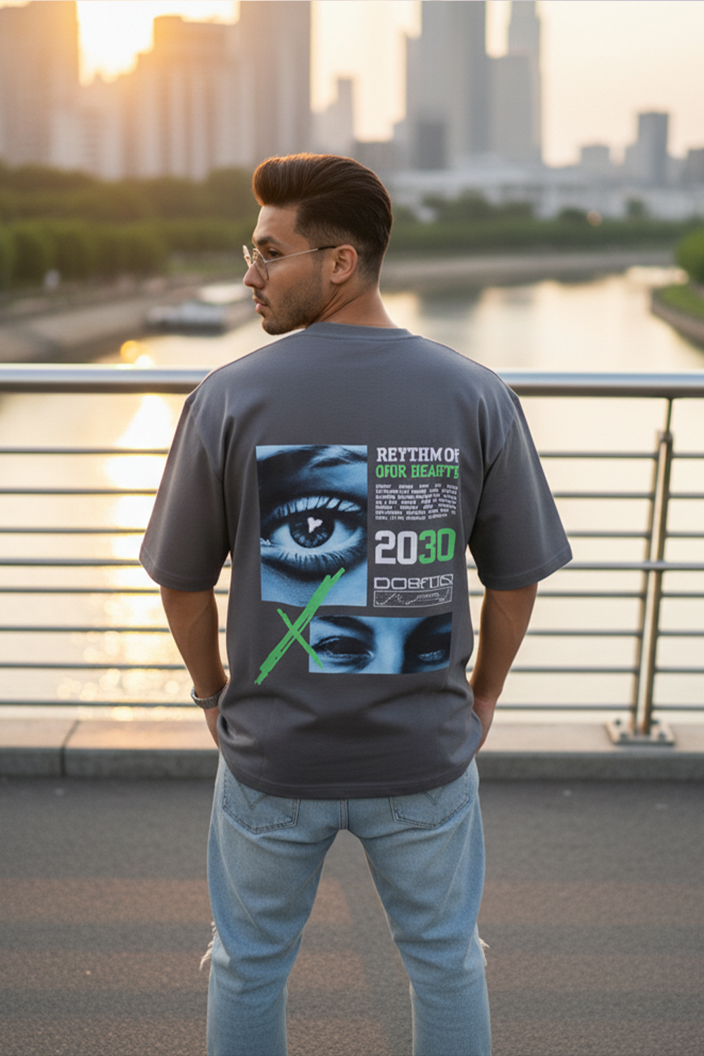 Rhythm Vision Oversized Tee | Gray